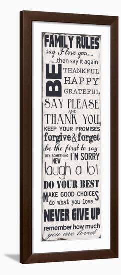 Family Rules-Taylor Greene-Framed Art Print