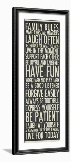 Family Rules-Erin Clark-Framed Giclee Print