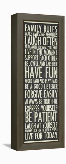 Family Rules-Erin Clark-Framed Premier Image Canvas