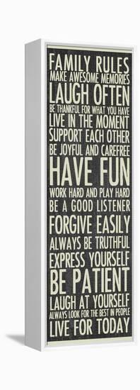 Family Rules-Erin Clark-Framed Premier Image Canvas