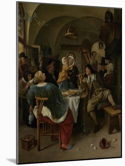 Family Scene-Jan Havicksz Steen-Mounted Art Print