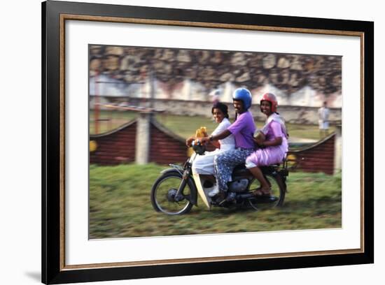 Family Scooter-Charles Bowman-Framed Photographic Print