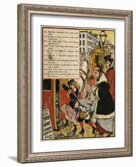 Family Shopping-null-Framed Art Print