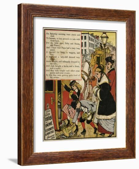 Family Shopping-null-Framed Art Print