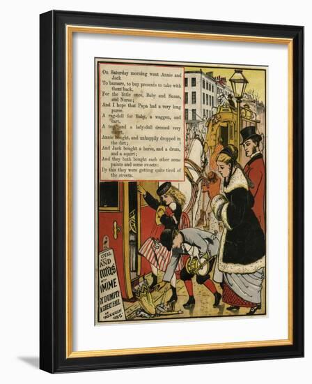 Family Shopping-null-Framed Art Print