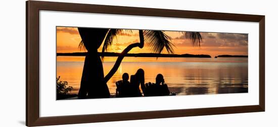 Family Silhouette at Sunset - Florida-Philippe Hugonnard-Framed Photographic Print