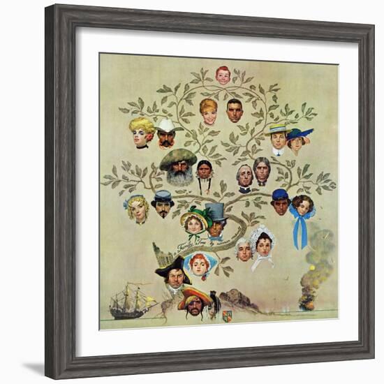 "Family Tree", October 24,1959-Norman Rockwell-Framed Giclee Print