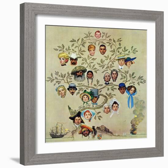 "Family Tree", October 24,1959-Norman Rockwell-Framed Giclee Print