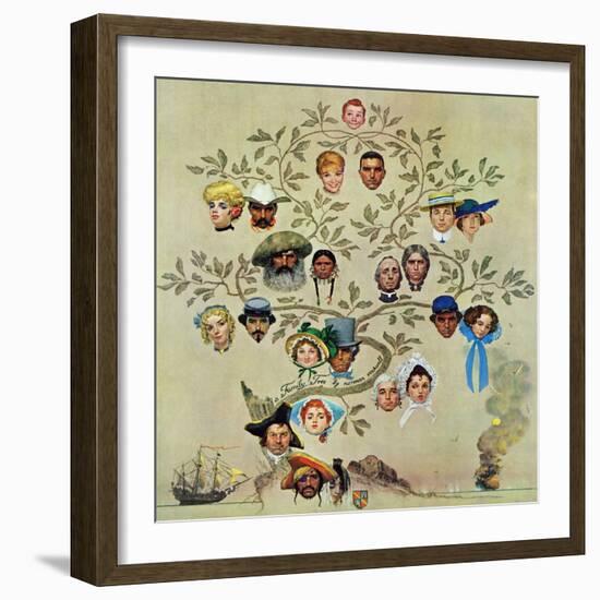 "Family Tree", October 24,1959-Norman Rockwell-Framed Giclee Print