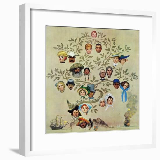 "Family Tree", October 24,1959-Norman Rockwell-Framed Giclee Print