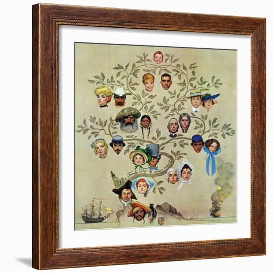 "Family Tree", October 24,1959-Norman Rockwell-Framed Giclee Print