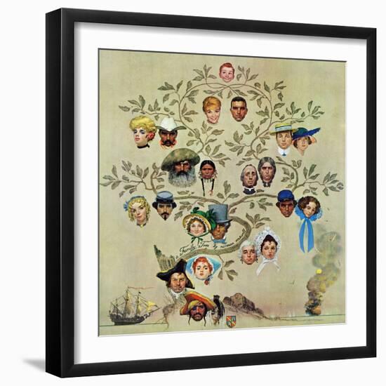 "Family Tree", October 24,1959-Norman Rockwell-Framed Giclee Print