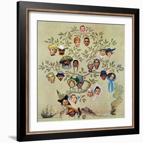 "Family Tree", October 24,1959-Norman Rockwell-Framed Giclee Print