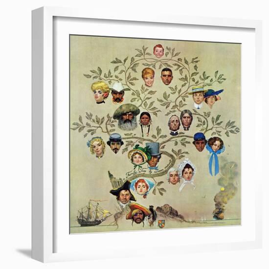 "Family Tree", October 24,1959-Norman Rockwell-Framed Giclee Print