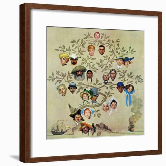 "Family Tree", October 24,1959-Norman Rockwell-Framed Giclee Print