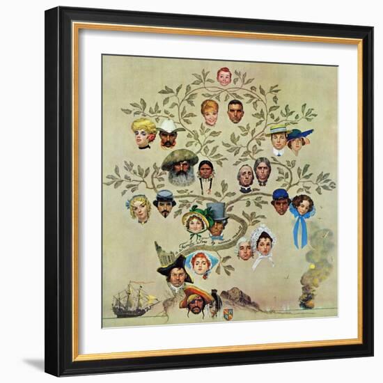 "Family Tree", October 24,1959-Norman Rockwell-Framed Giclee Print