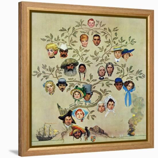 "Family Tree", October 24,1959-Norman Rockwell-Framed Premier Image Canvas