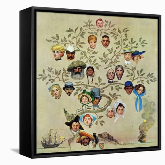 "Family Tree", October 24,1959-Norman Rockwell-Framed Premier Image Canvas