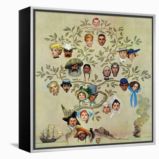 "Family Tree", October 24,1959-Norman Rockwell-Framed Premier Image Canvas