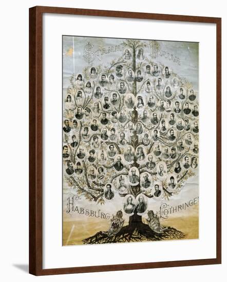 Family Tree of the Imperial Dynasty of the Habsburgs-null-Framed Giclee Print