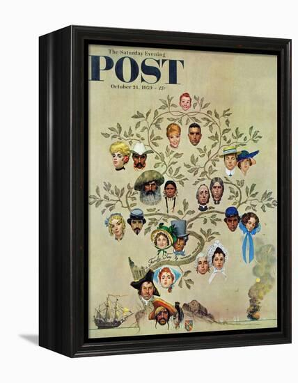 "Family Tree" Saturday Evening Post Cover, October 24,1959-Norman Rockwell-Framed Premier Image Canvas