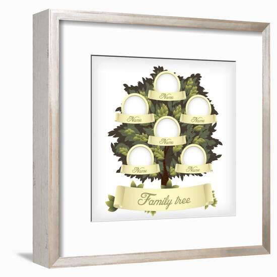 Family Tree.Vector Illustration.-Laralova-Framed Art Print