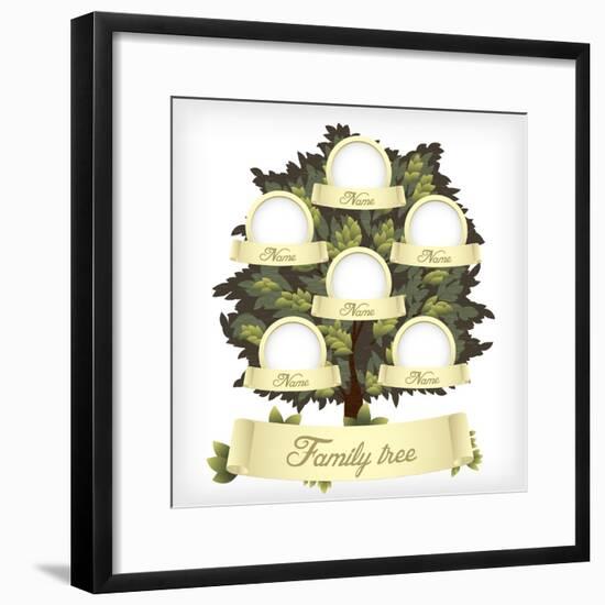 Family Tree.Vector Illustration.-Laralova-Framed Premium Giclee Print