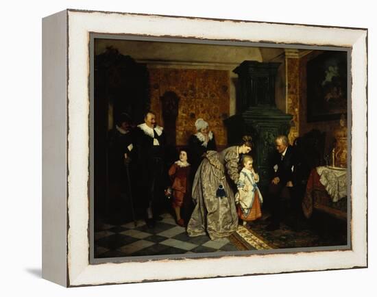 Family Visit, 1869-Carl L.f. Becker-Framed Premier Image Canvas