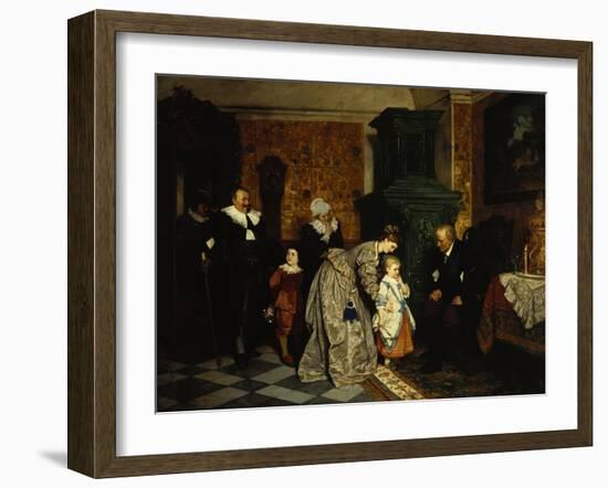 Family Visit, 1869-Carl L.f. Becker-Framed Giclee Print