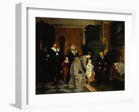 Family Visit, 1869-Carl L.f. Becker-Framed Giclee Print