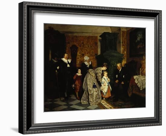 Family Visit, 1869-Carl L.f. Becker-Framed Giclee Print