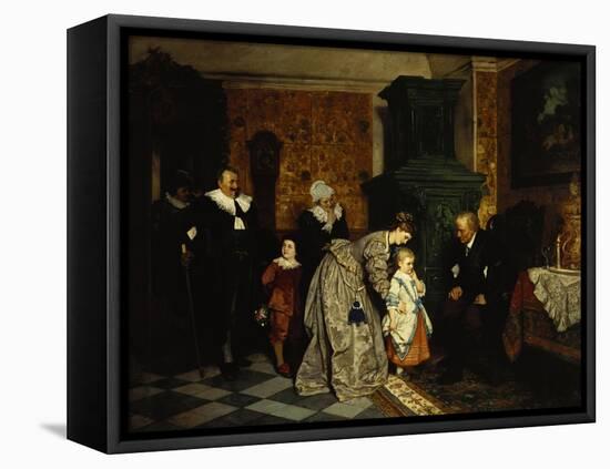 Family Visit, 1869-Carl L.f. Becker-Framed Premier Image Canvas