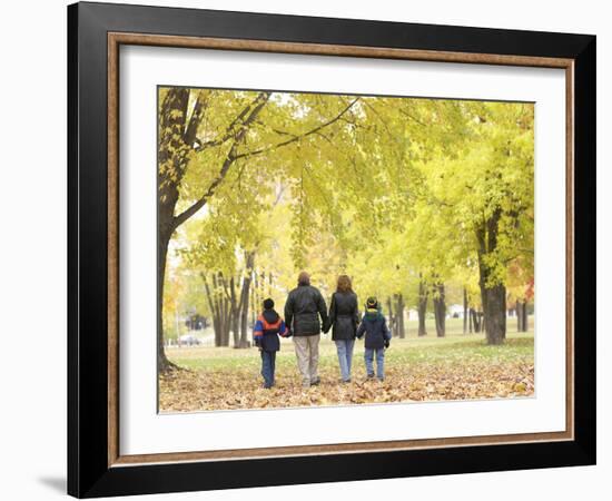 Family Walking in the Park-null-Framed Photographic Print