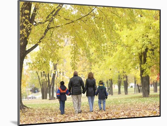 Family Walking in the Park-null-Mounted Photographic Print