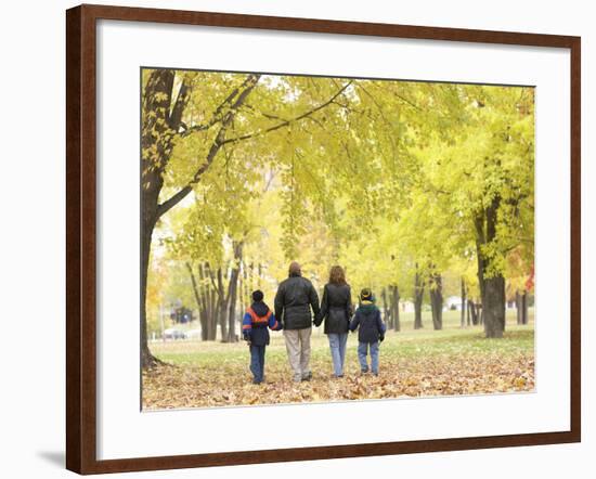 Family Walking in the Park-null-Framed Photographic Print