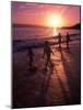 Family Walking on Beach at Dusk, HI-Mark Gibson-Mounted Photographic Print