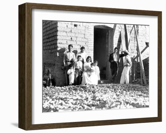 Family with Corn, State of Veracruz, Mexico, 1927-Tina Modotti-Framed Photographic Print