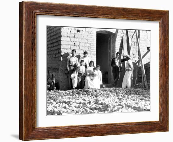 Family with Corn, State of Veracruz, Mexico, 1927-Tina Modotti-Framed Photographic Print