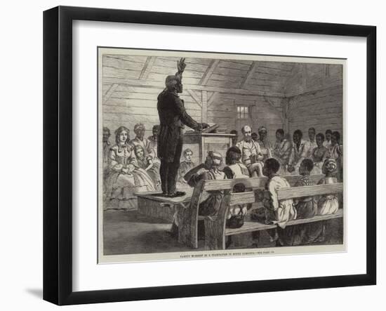 Family Worship in a Plantation in South Carolina-null-Framed Giclee Print