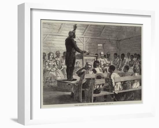 Family Worship in a Plantation in South Carolina-null-Framed Giclee Print