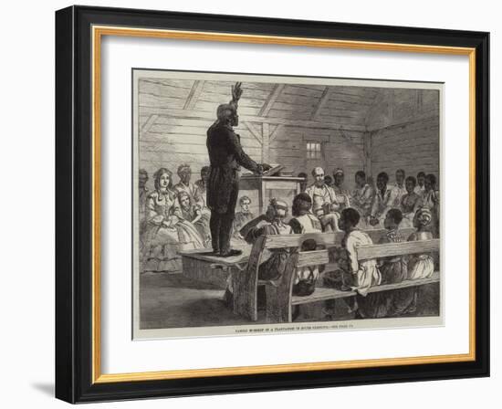 Family Worship in a Plantation in South Carolina-null-Framed Giclee Print