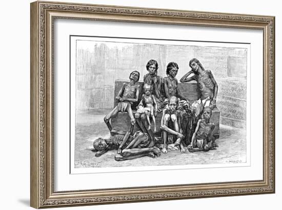 Famine Victims, India, 1895-Charles Barbant-Framed Giclee Print