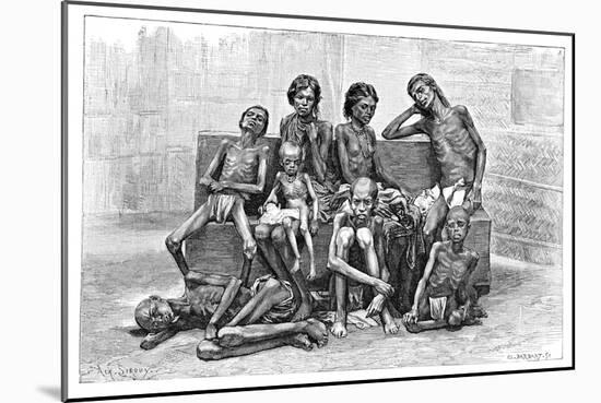 Famine Victims, India, 1895-Charles Barbant-Mounted Giclee Print