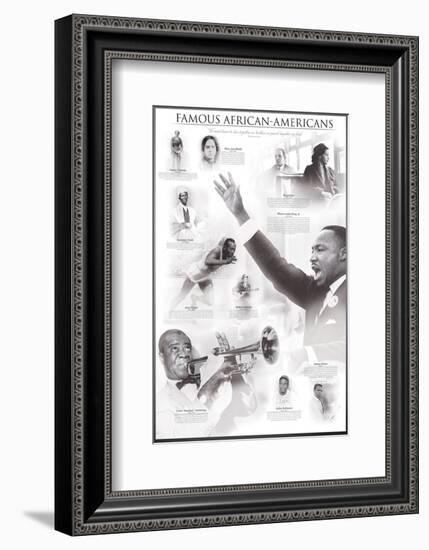 Famous African-Americans-null-Framed Art Print