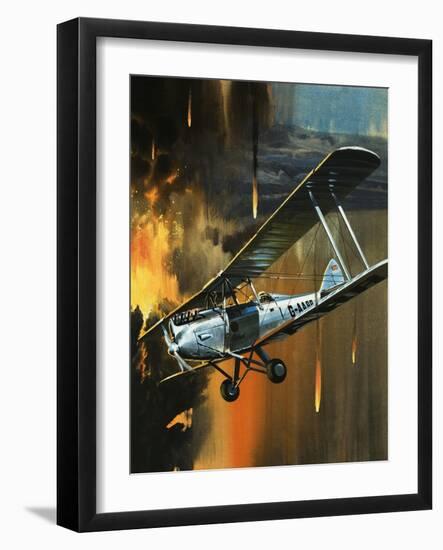 Famous Aircraft and Their Pilots: de Havilland Gipsy Moth - Jean Batten-Wilf Hardy-Framed Giclee Print