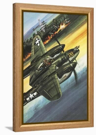 Famous Aircraft and Their Pilots: Lockheed Lightning - Major Richard I. Bong-Wilf Hardy-Framed Premier Image Canvas