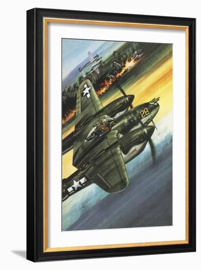 Famous Aircraft and Their Pilots: Lockheed Lightning - Major Richard I. Bong-Wilf Hardy-Framed Giclee Print