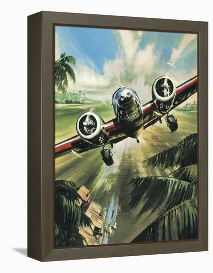 Famous Aircraft and Their Pilots: Lockheed Ten Electra - Amelia Earhart-Wilf Hardy-Framed Premier Image Canvas