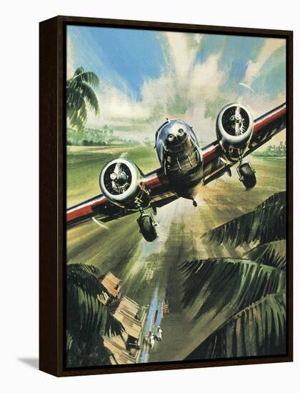 Famous Aircraft and Their Pilots: Lockheed Ten Electra - Amelia Earhart-Wilf Hardy-Framed Premier Image Canvas