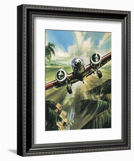 Famous Aircraft and Their Pilots: Lockheed Ten Electra - Amelia Earhart-Wilf Hardy-Framed Giclee Print